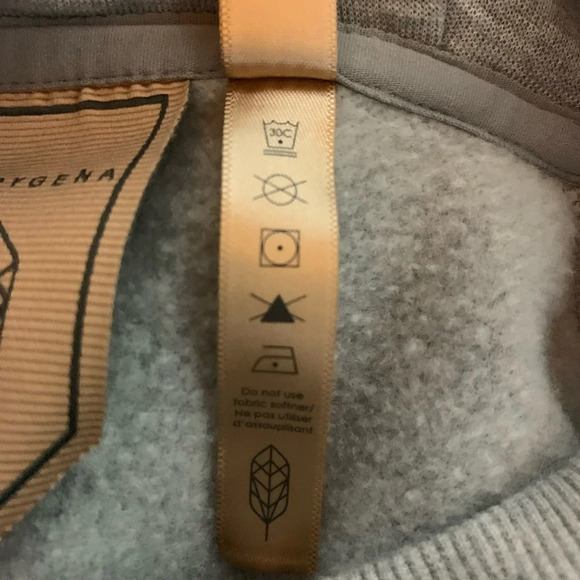 Indygena Women’s Grey Hooded Pullover Tunic Sweater Size Medium  Athleisure - Picture 4 of 15